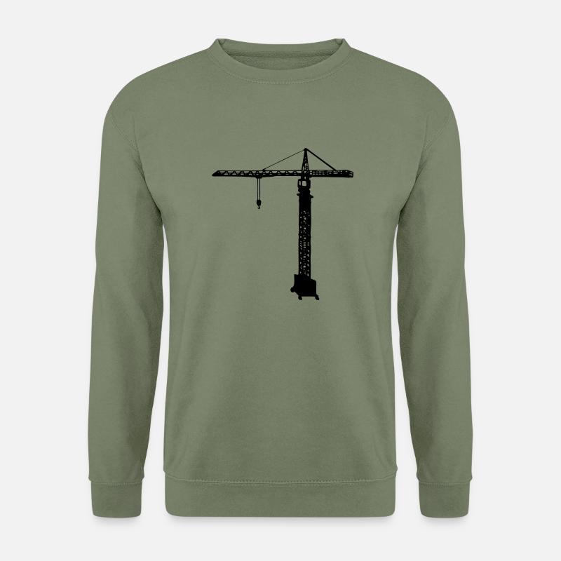 tower crane construction crane - Unisex Sweatshirt - army green