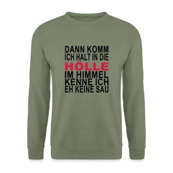 Hölle - Unisex Pullover - Armeegrün - Vorne - Alina (178cm) & Michal (187cm)