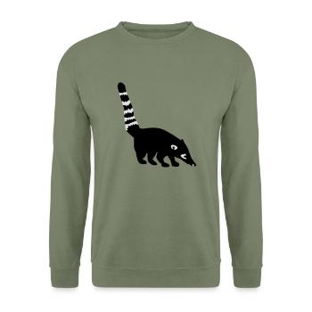 Coati - Sweat-shirt Unisexe - vert militaire - Devant - Alina (178cm) & Michal (187cm)