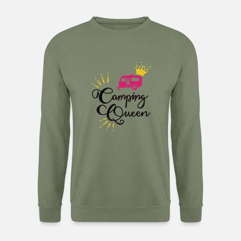 Camping Queen Wohnwagen - Unisex Pullover - Armeegrün