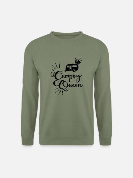 Camping Queen Wohnwagen - Unisex Pullover - Armeegrün