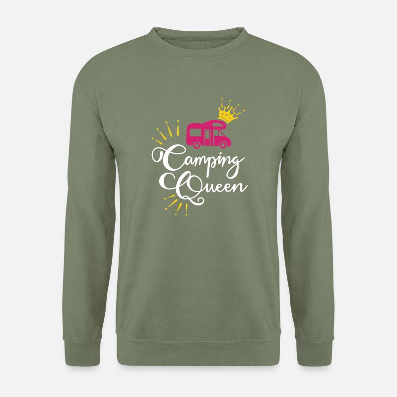 Camping Queen Wohnmobil - Unisex Pullover - Armeegrün