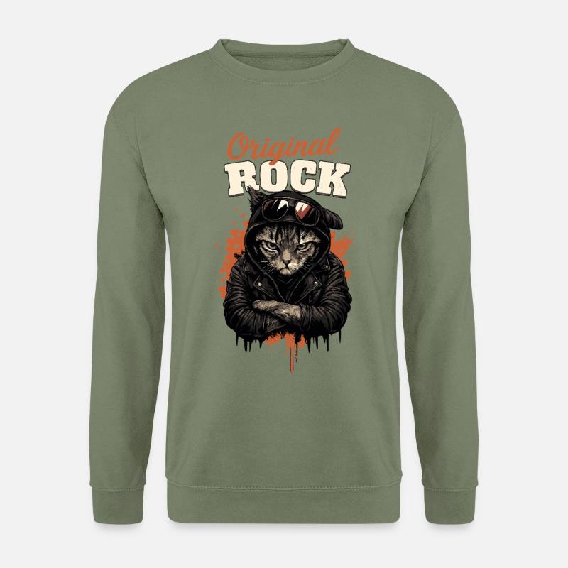Cooler Kater - Unisex Pullover - Armeegrün