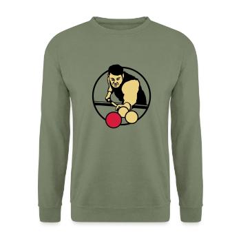 billard_3c - Unisex Sweatshirt - army green - Front - Alina (178cm) & Michal (187cm)