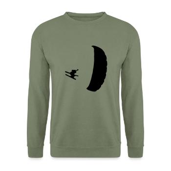 Speedflying / Speedriding /Speedgliding - Unisex Sweatshirt - army green - Front - Alina (178cm) & Michal (187cm)
