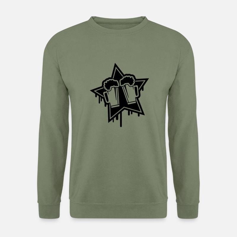 beer_star_design_gi1 - Unisex Pullover - Armeegrün