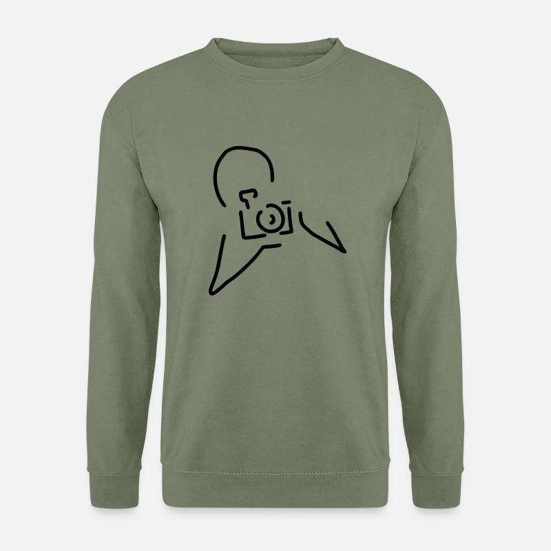 fotograf mit kamera - Unisex Pullover - Armeegrün