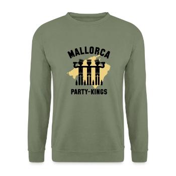 Mallorca Party-Kings (Partyurlaub / 2C) - Unisex Pullover - Armeegrün - Vorne - Alina (178cm) & Michal (187cm)