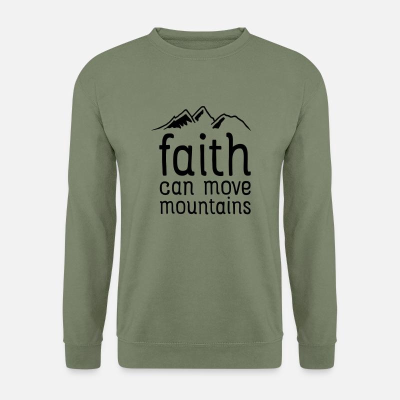 Faith Can Move Mountains - Unisex Sweatshirt - army green