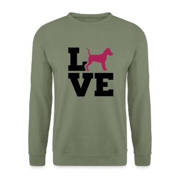 Miniature Pinscher - Unisex Sweatshirt - army green - Front - Alina (178cm) & Michal (187cm)