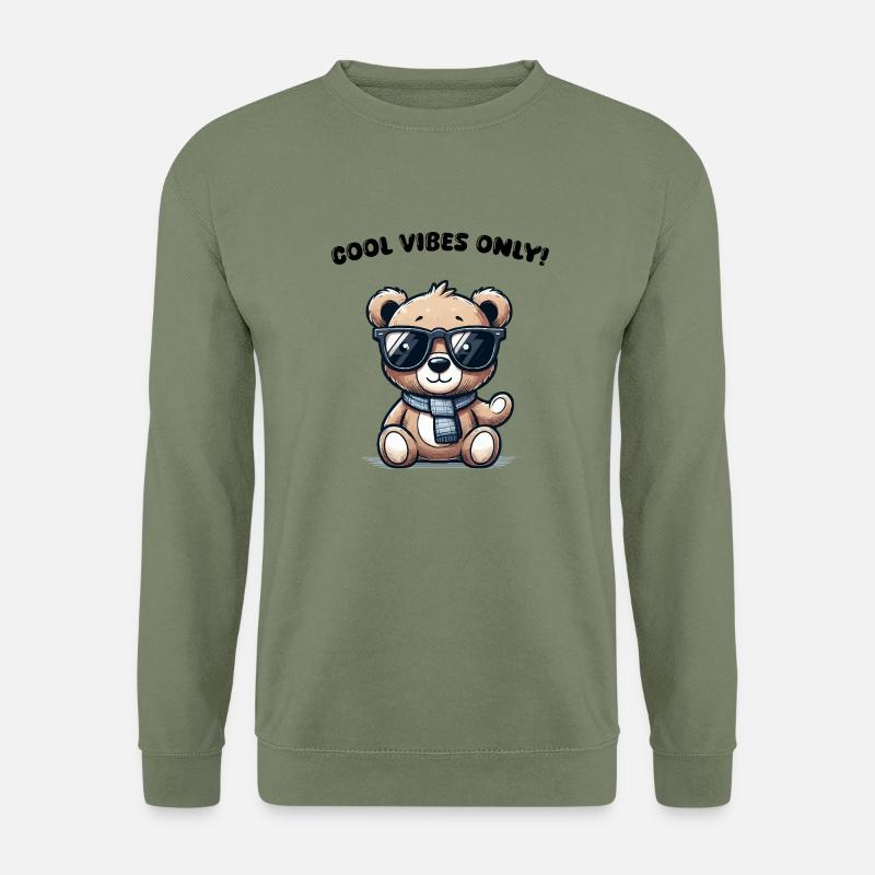 Teddybär Sonnenbrille - Unisex Pullover - Armeegrün