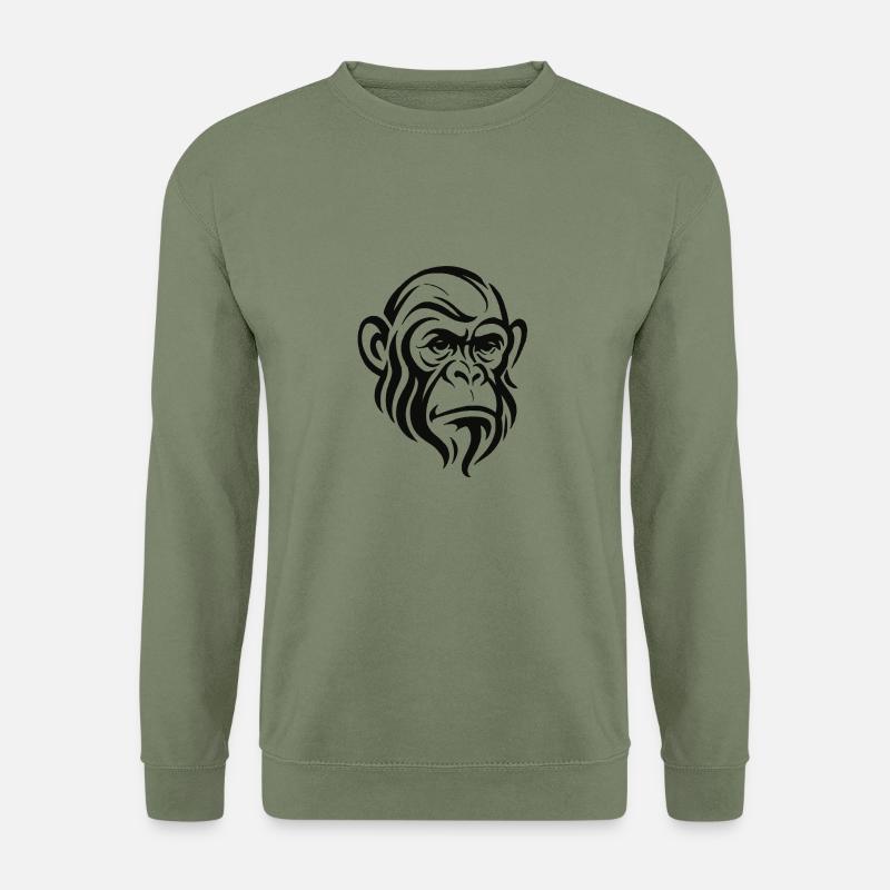 Chimpanzee Face - Unisex Pullover - Armeegrün