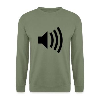 loud music - Sweat-shirt Unisexe - vert militaire - Devant - Alina (178cm) & Michal (187cm)