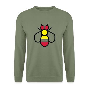 Bee - Unisex Sweatshirt - army green - Front - Alina (178cm) & Michal (187cm)