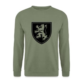 Lion chablais - Unisex Sweatshirt - army green - Front - Alina (178cm) & Michal (187cm)