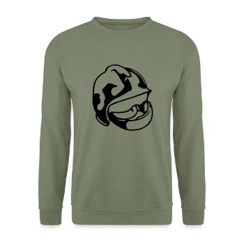 Feuerwehrmann - Unisex Pullover - Armeegrün - Vorne - Alina (178cm) & Michal (187cm)