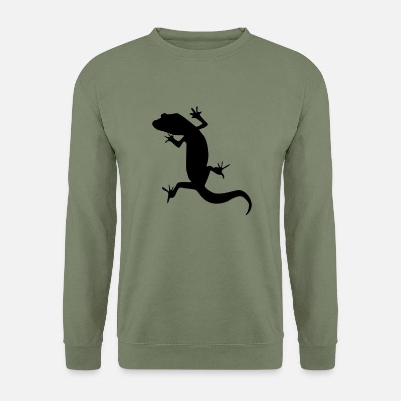 gecko silhouette - Unisex Pullover - Armeegrün