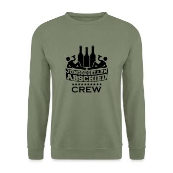 junggesellen_abschied_crew_01 - Unisex Pullover - Armeegrün - Vorne - Alina (178cm) & Michal (187cm)