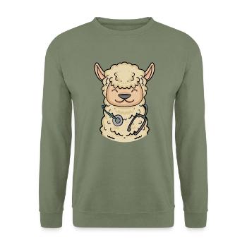 Animal Veterinarian Veterinary Medicine Gift - Unisex Sweatshirt - army green - Front - Alina (178cm) & Michal (187cm)
