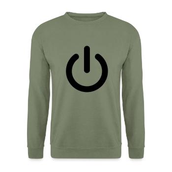 [SE] On / Off - Unisex Pullover - Armeegrün - Vorne - Alina (178cm) & Michal (187cm)