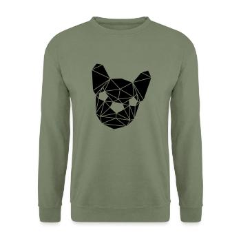 French Bully Poly - Unisex Pullover - Armeegrün - Vorne - Alina (178cm) & Michal (187cm)