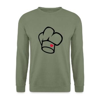 Kochmütze - Unisex Pullover - Armeegrün - Vorne - Alina (178cm) & Michal (187cm)