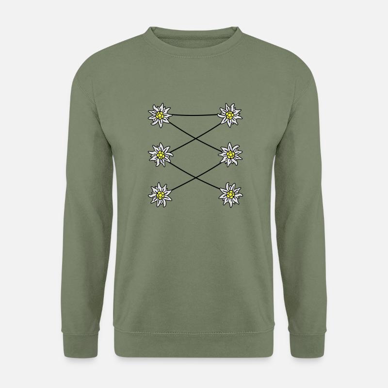 Edelweiss Dirndl - - - - Sweat-shirt Unisexe - vert militaire