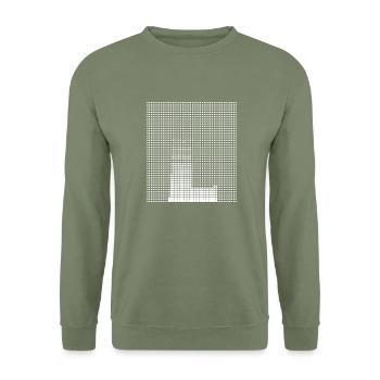 Letter L, name, the letter L - Unisex Sweatshirt - army green - Front - Alina (178cm) & Michal (187cm)