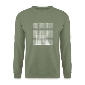 Letter K, name, the letter K - Unisex Sweatshirt - army green - Front - Alina (178cm) & Michal (187cm)