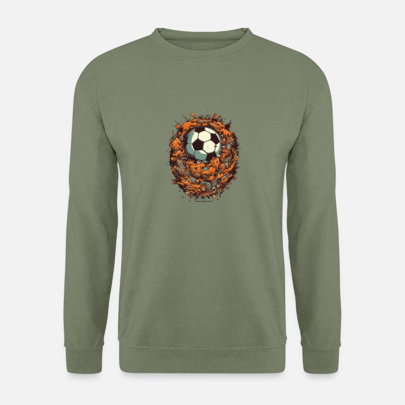 Fußball Ball - Unisex Pullover - Armeegrün