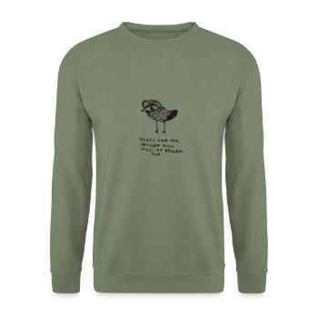Vögel sind cool - Unisex Pullover - Armeegrün - Vorne - Alina (178cm) & Michal (187cm)