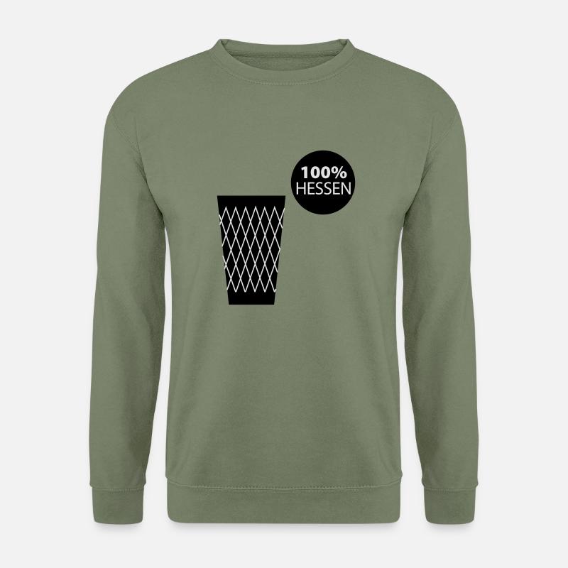 Geripptes 100% Hessen - Unisex Pullover - Armeegrün