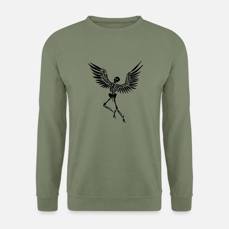 Flying Skeleton - Unisex Sweatshirt - army green