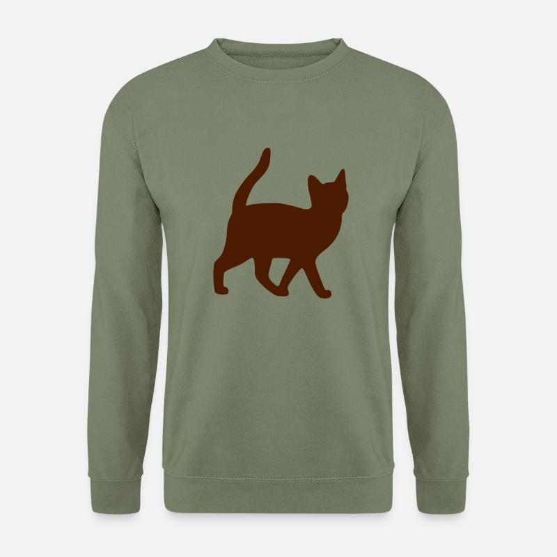 Katze - Unisex Pullover - Armeegrün