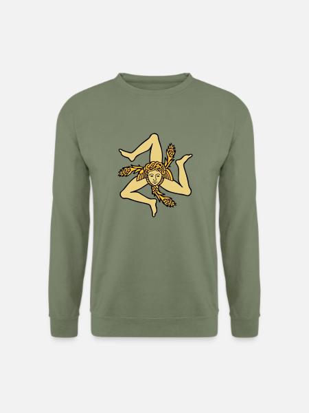 Sicily Trinacria Sicilian Flag Sicilia - Unisex Sweatshirt - army green