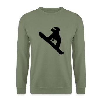 Snowboarding - Unisex Pullover - Armeegrün - Vorne - Alina (178cm) & Michal (187cm)