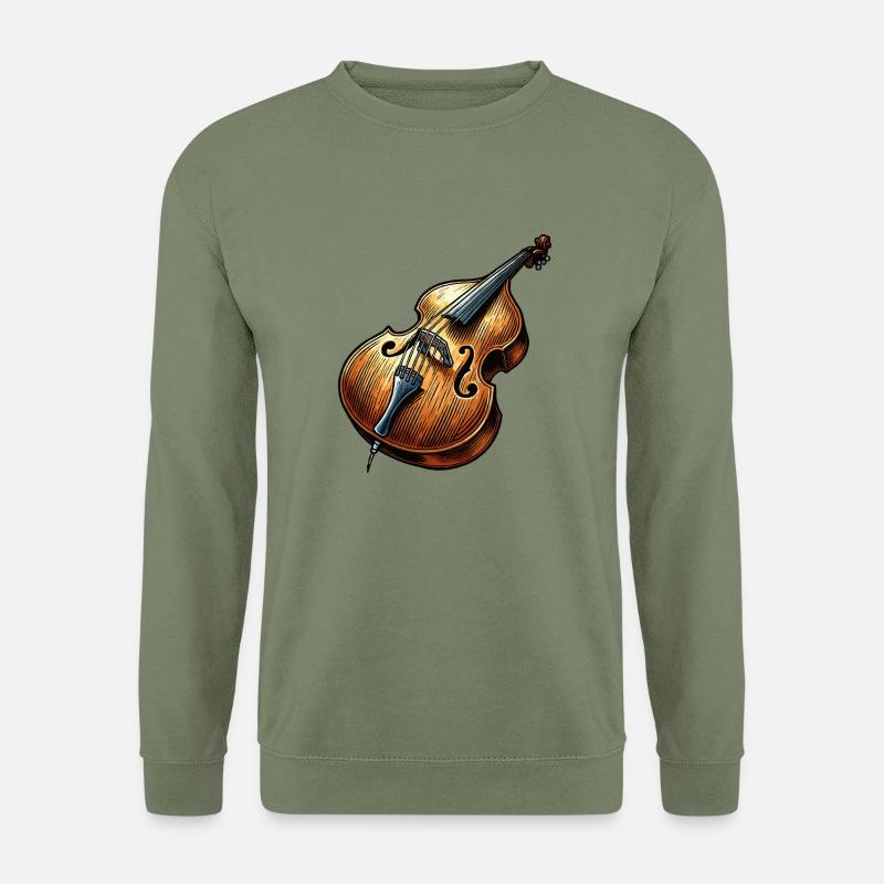 kontrabass musikinstrument - Unisex Pullover - Armeegrün