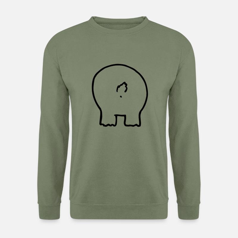 Bär hinten T-Shirt - Unisex Pullover - Armeegrün