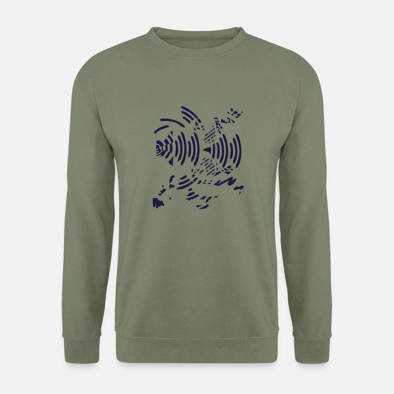 music distortion v2 (© alteerian) - Unisex Pullover - Armeegrün