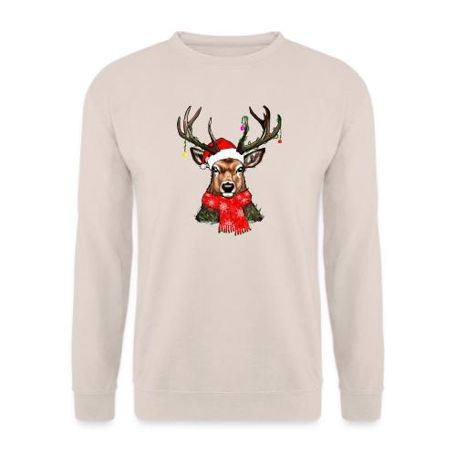 Hirsch Mit Schal - Unisex Pullover