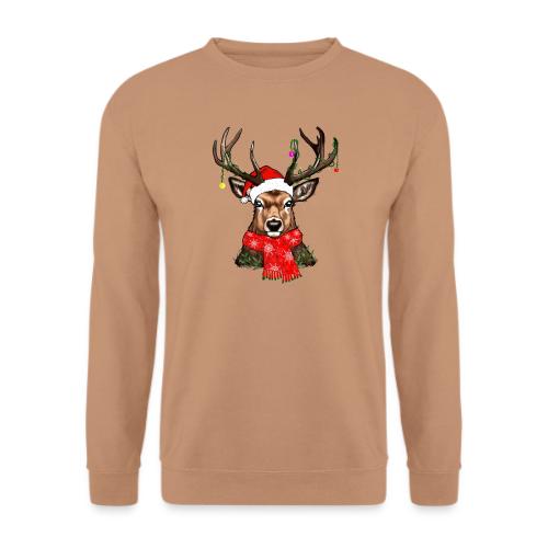 Hirsch Mit Schal - Unisex Pullover