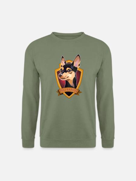 chien ratier de prague - Sweat-shirt Unisexe - vert militaire