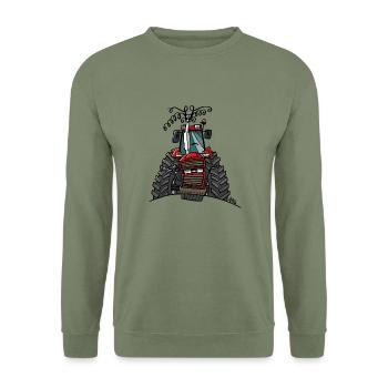 0504 Case 856XL - Unisex Sweatshirt - army green - Front - Alina (178cm) & Michal (187cm)