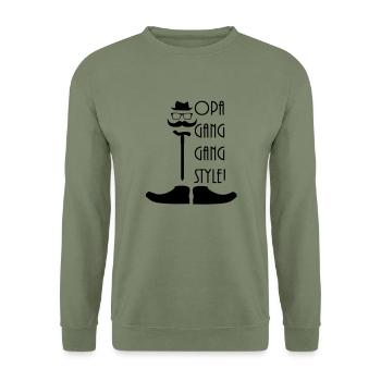opa transition nam - Unisex Sweatshirt - army green - Front - Alina (178cm) & Michal (187cm)