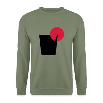 Old Fashioned Cocktail - Unisex Pullover - Armeegrün - Vorne - Alina (178cm) & Michal (187cm)