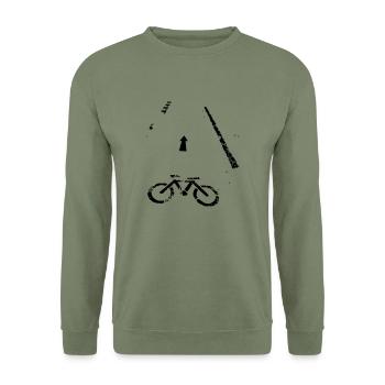 Bicycle - Unisex Pullover - Armeegrün - Vorne - Alina (178cm) & Michal (187cm)