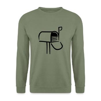 Boîte aux lettres - Sweat-shirt Unisexe - vert militaire - Devant - Alina (178cm) & Michal (187cm)