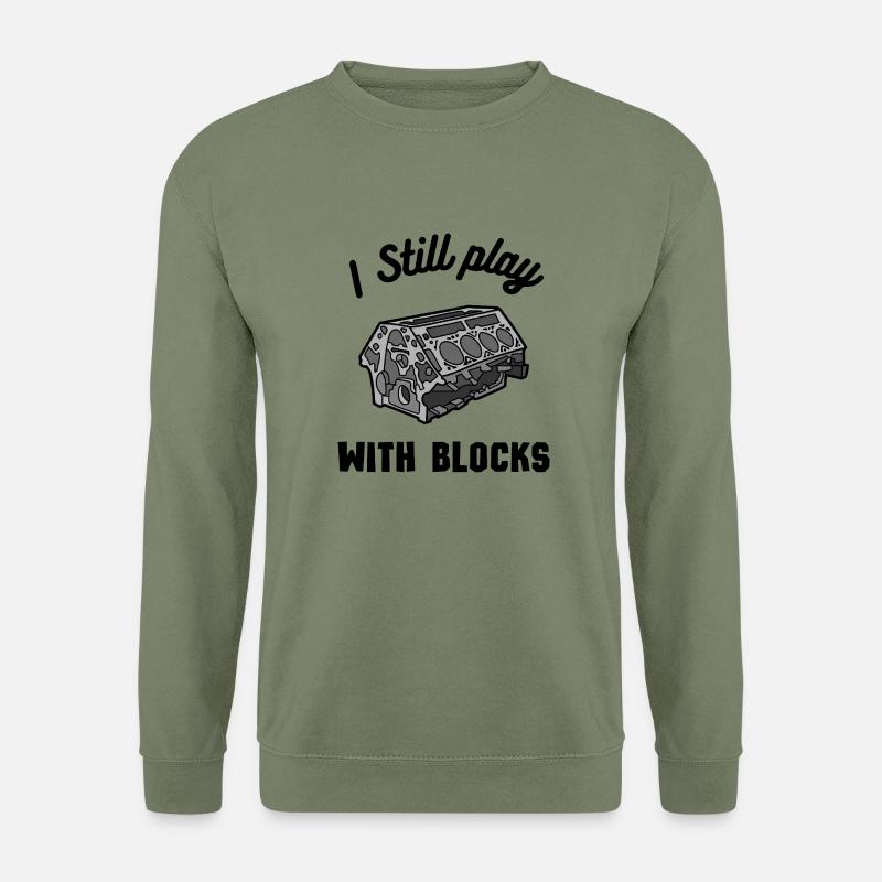 I still play with Blocks - Unisex Sweatshirt - army green