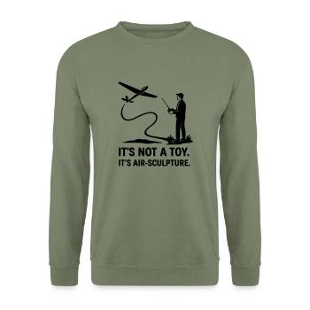 0005 air sculpture - Unisex Sweatshirt - army green - Front - Alina (178cm) & Michal (187cm)