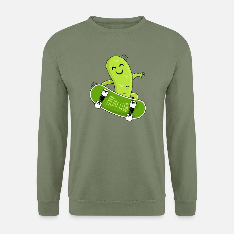 Ogórek i deskorolka - Bluza unisex - wojskowa zieleń